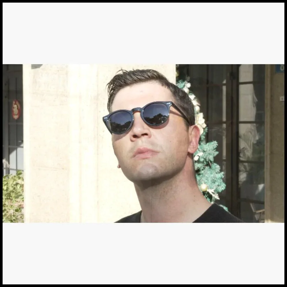 Vintage Polarized Sunglasses for Men Round UV400 Protection Retro Acetate Frame